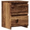 vidaXL Nachtkastje 30x30x40 cm bewerkt hout oud houtkleurig