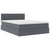 vidaXL Opslag bed met matras Donkergrijs 140 x 190 cm Fluweel