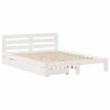 vidaXL Bedframe zonder matras massief grenenhout wit 150x200 cm