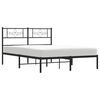 vidaXL Bedframe met hoofdbord metaal zwart 120x200 cm