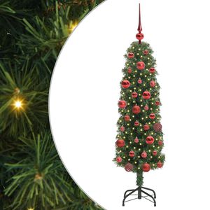 vidaXL Kunstkerstboom Groen 150 cm PVC en Staal en Kunststof