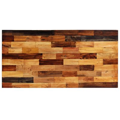 vidaXL 5-delige Barset massief gerecycled hout en echt geitenleer
