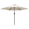 vidaXL Parasol met stalen paal 3 m zandwit