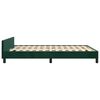 vidaXL Bedframe zonder matras 140x200 cm fluweel donkergroen