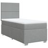 vidaXL Boxspring met matras stof lichtgrijs 80x200 cm