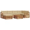 vidaXL Buiten bankenset 7 st Natuurlijk en Beige