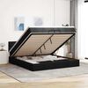 vidaXL Ottoman bed met matras 120x190 cm stof donkerbruin