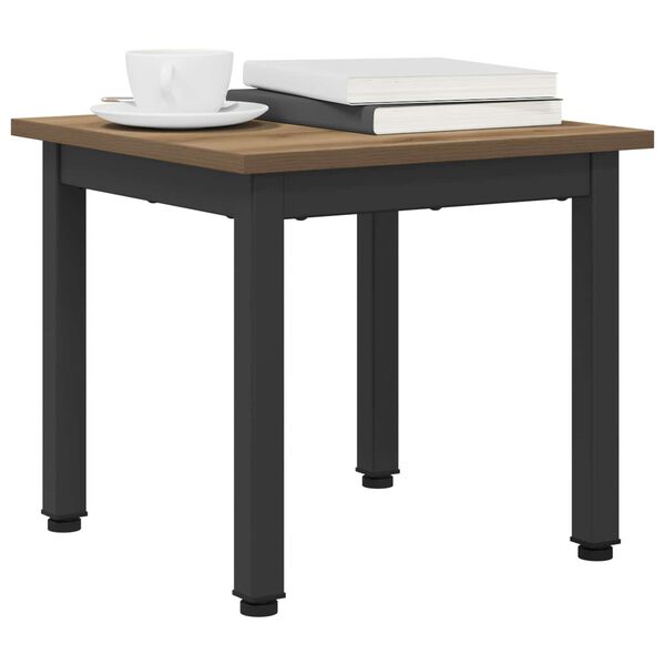 vidaXL Salontafel Ambachtelijk eiken 40 x 40 x 36 cm Bewerkt hout