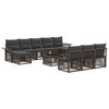 vidaXL Tuinbankenset 11 st Grijs poly rattan