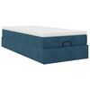 vidaXL Ottoman bed met matras 80x200cm fluweel donkerblauw