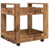 vidaXL Bureau Trolley Oud Hout 60 x 45 x 60 cm Bewerkt hout