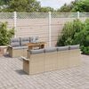 vidaXL Tuin Sofa Set met kussen 8 pcs beige en lichtgrijs