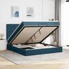 vidaXL Ottoman bed met matrassen 200x200cm fluweel donkerblauw