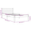 vidaXL Bedframe zonder matras massief grenenhout wasbruin 75x190 cm