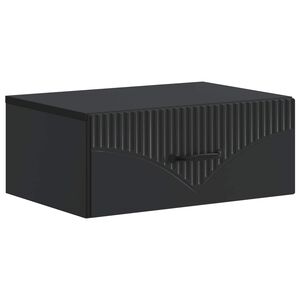 vidaXL Wandbeugel Bedkast Zwart 49 x 34,5 x 20 cm Bewerkt hout