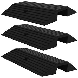 vidaXL Drempelbruggen 3 st 49x40x8 cm rubber