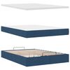 vidaXL Bed met matras 140x190 cm stof blauw