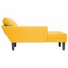 vidaXL Chaise longue met kussen corduroy stof lichtgeel