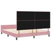vidaXL Boxspringbed met hoofdeinde Roze 180 x 200 cm Fluweel