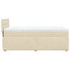 vidaXL Boxspring met matras stof crèmekleurig 90x190 cm