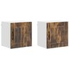 vidaXL Wandkast LUCCA 2 pcs Gerookt eiken 40 x 31 x 40 cm Bewerkt hout