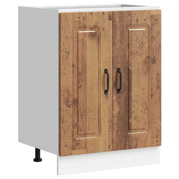 vidaXL Spoelbakonderkast Kalmar 60x46x81,5 cm bewerkt hout oud hout