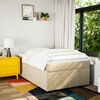 vidaXL Boxspring met matras stof cr&egrave;mekleurig 120x190 cm