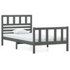 vidaXL Bedframe massief hout grijs 90x200 cm