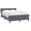 vidaXL Boxspring met matras fluweel donkergrijs 140x210 cm