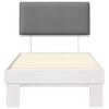 vidaXL Bedframe met Gevoerd Hoofdgedeelte Lichtgrijs 90 x 200 cm