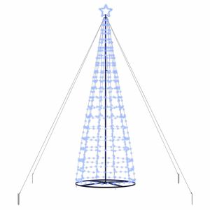 vidaXL LED Kerstboom met 800 LED met grondpennen Blauw 400 cm IJzer