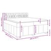 vidaXL Boxspring met matras stof lichtgrijs 200x200 cm