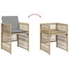 vidaXL 9-delige Tuinset met kussens poly rattan gemengd beige