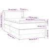 vidaXL Boxspring met matras fluweel lichtgrijs 90x190 cm