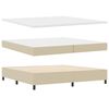 vidaXL Boxspringbed Lichtgrijs en wit. 200 x 200 cm Katoen Stof