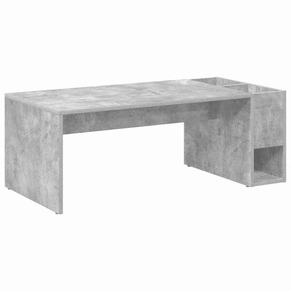vidaXL Salontafel Beton Grijs 101,5 x 50 x 37 cm Bewerkt hout