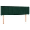 vidaXL Hoofdbord met randen 147x16x78/88 cm fluweel donkergroen