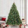 vidaXL Kunstkerstboom met 300 LED met standaard Groen 240 cm PE en PVC