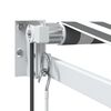 vidaXL Luifel uittrekbaar 4x3 m stof en aluminium antraciet en wit