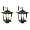 vidaXL Wandlamp with LED Bulb 2 st Zwart 19 x 14 x 25 cm RVS en ABS