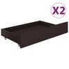 vidaXL Bedframe met 2 lades massief grenenhout donkerbruin 200x200 cm