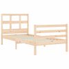 vidaXL Bedframe met hoofdbord massief hout