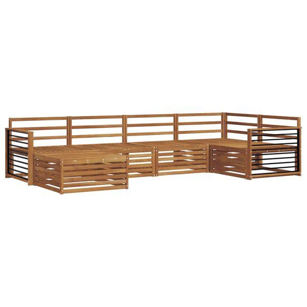 vidaXL Buiten bankenset 6 pcs Naturel