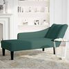 vidaXL Chaise longue met rechterarmleuning fluweel donkergroen