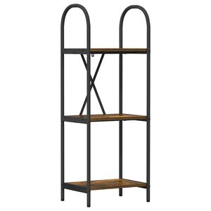 vidaXL Boekenkast 3-laags 40 x 30 x 109 cm Bewerkt hout Gerookt eiken
