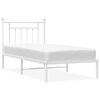 vidaXL Bedframe met hoofdbord metaal wit 80x200 cm