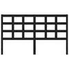 vidaXL Hoofdbord 165,5x4x100 cm massief grenenhout zwart