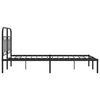 vidaXL Bedframe met hoofdbord metaal zwart 120x190 cm