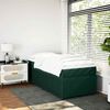 vidaXL Boxspring met matras fluweel donkergroen 80x200 cm