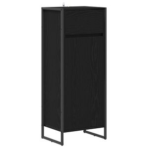 vidaXL Badkamer Kast Zwart Eiken 40 x 30 x 100 cm Bewerkt hout